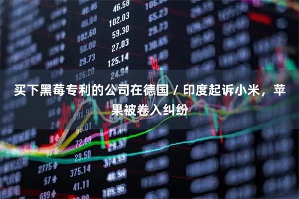 买下黑莓专利的公司在德国 / 印度起诉小米，苹果被卷入纠纷