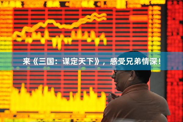 来《三国：谋定天下》，感受兄弟情深！