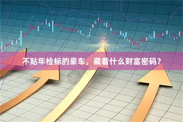 不贴年检标的豪车，藏着什么财富密码？